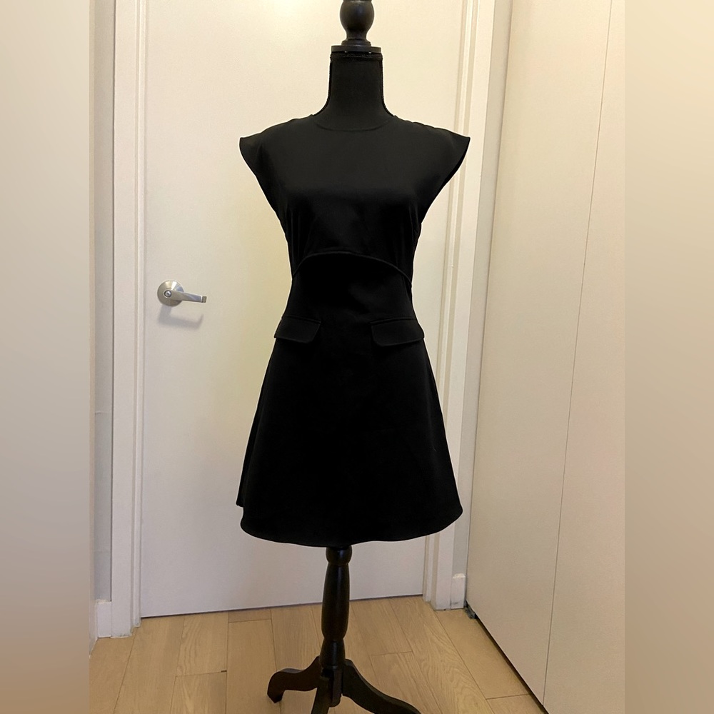 Zara black cut out mini dress